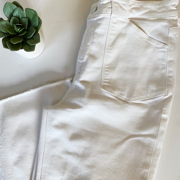 Paige Nellie Culotte Utility Pocket Raw Hem Denim - Picture 7 of 8